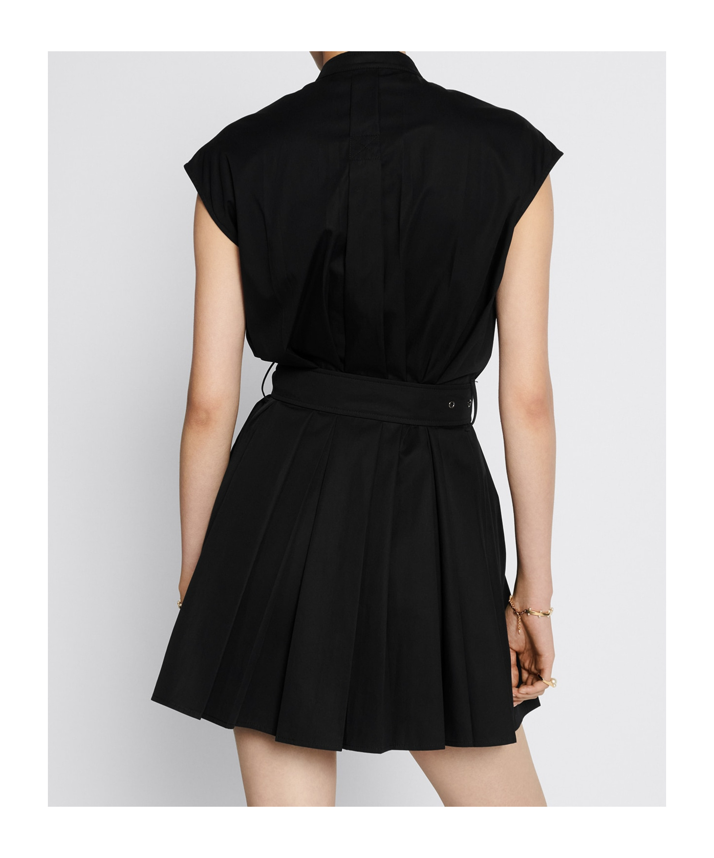 Dior Short Dress In Cotton Gabardine In Black