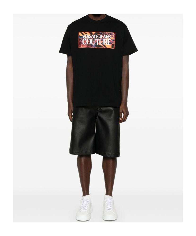 Versace Jeans Short-sleeved T-shirt In Black