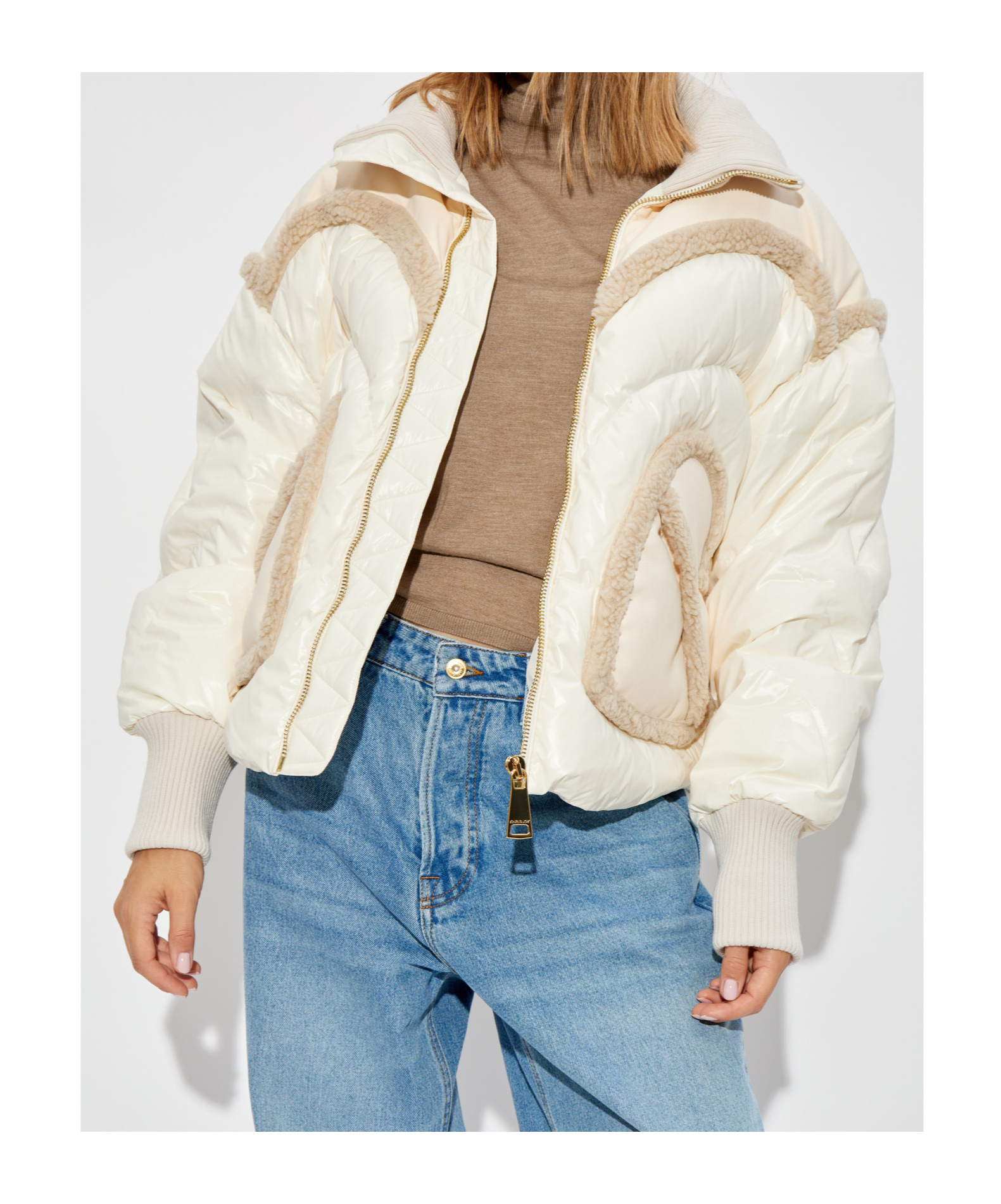 Khrisjoy Ivory Nylon Corazon Down Jacket In White