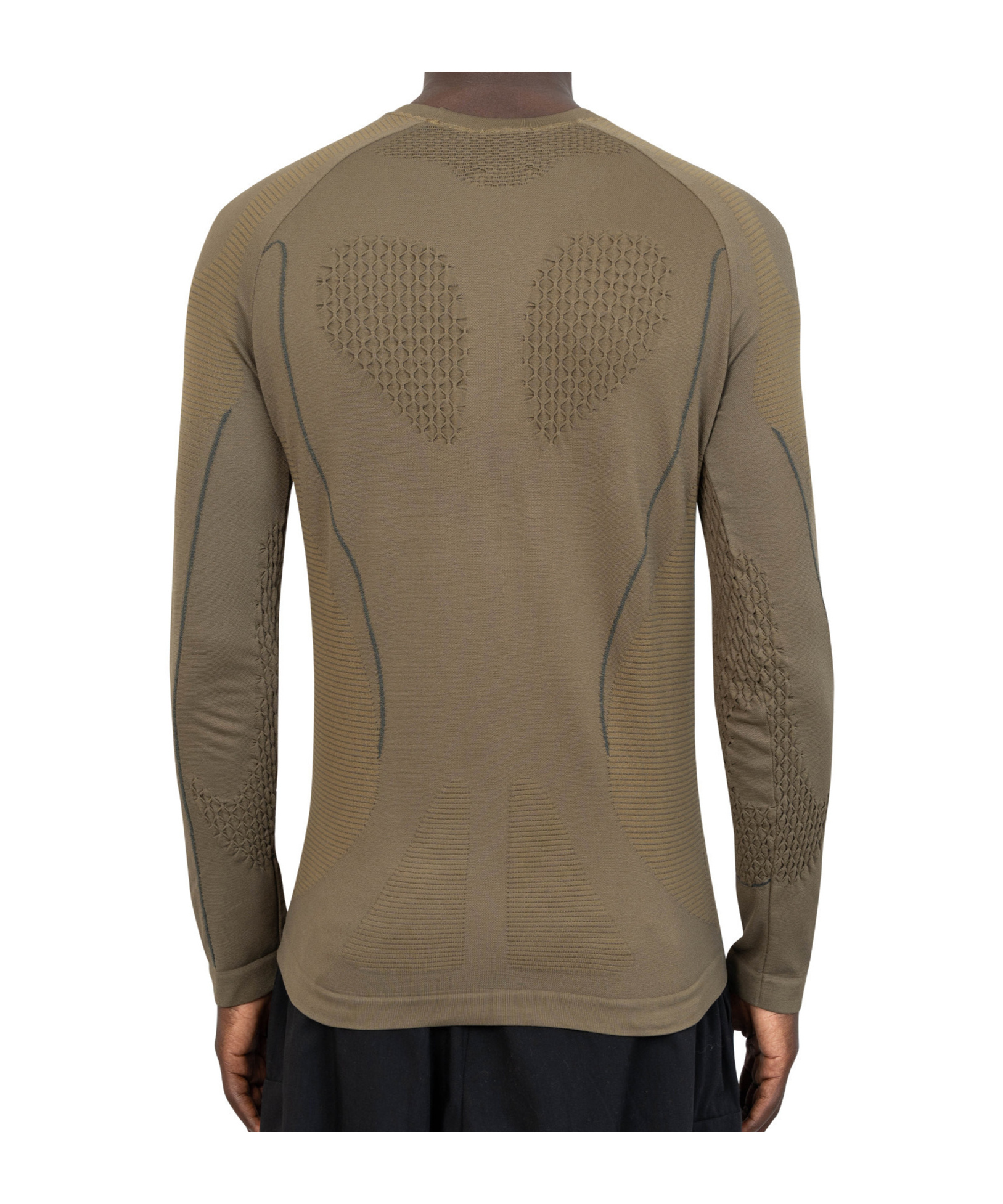Roa Seamless Stretch Fabric Crew Neck T-shirt In Brown