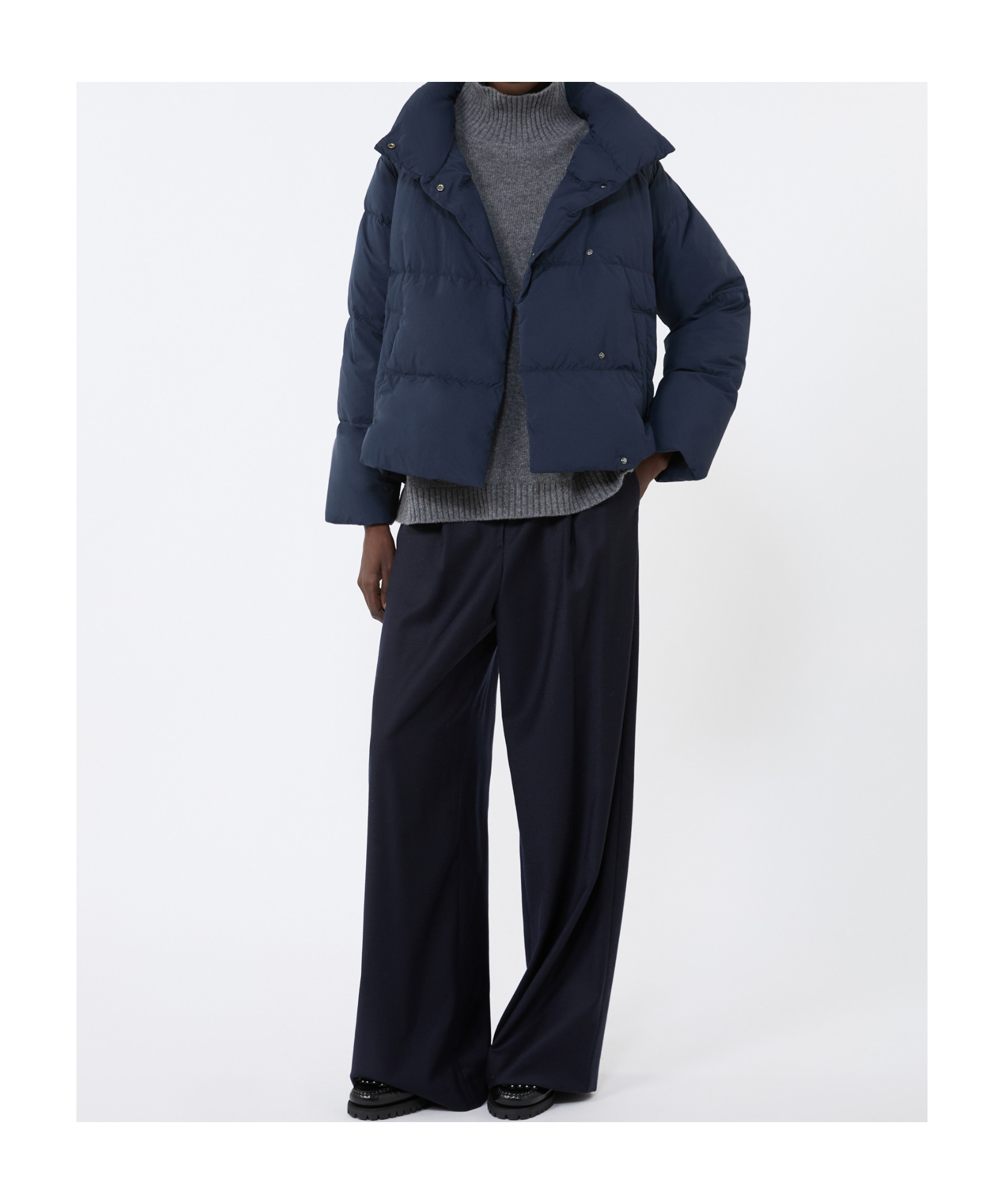 Weekend Max Mara Long Sleeve Cotton Coat In Blue
