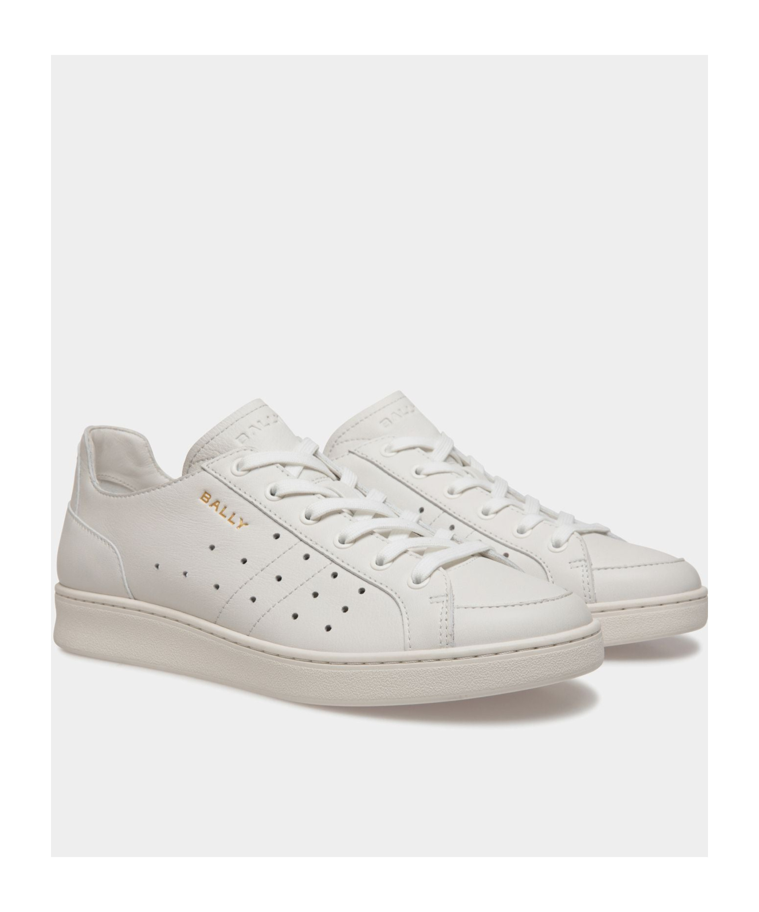 Bally Round Head Low-cut Casual Shoes In White