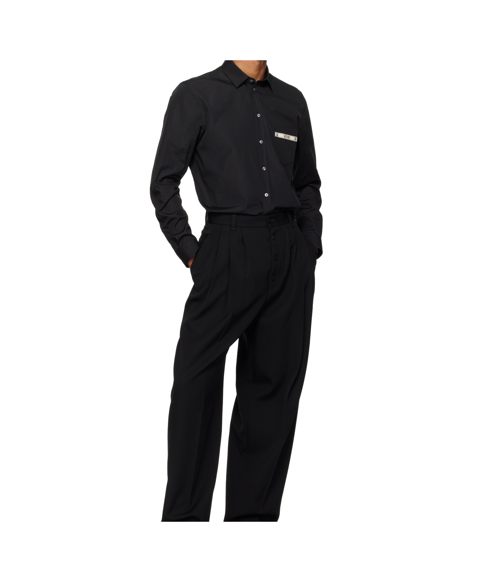 Moschino Long Sleeve Shirt In Black