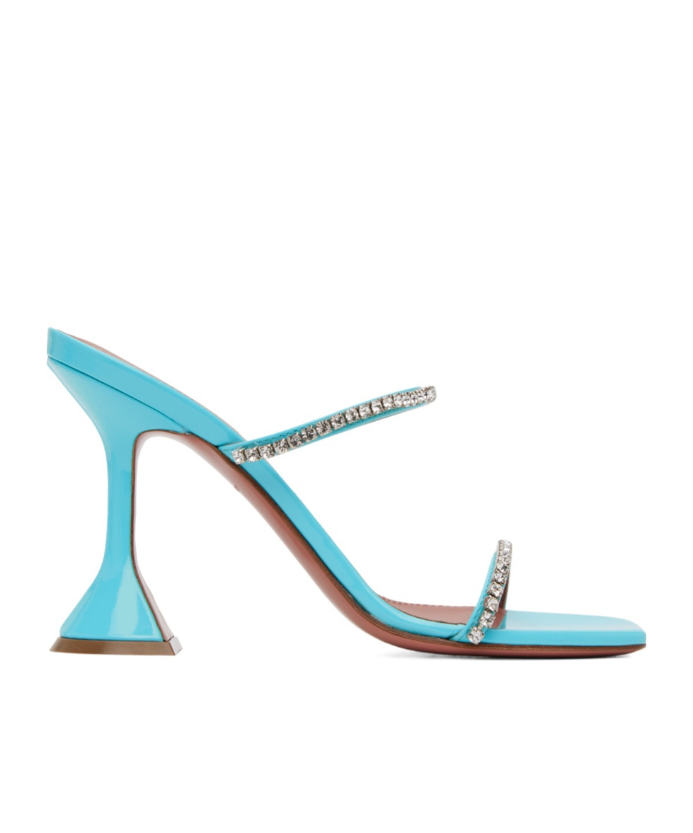 AMINA MUADDI HIGH-HEELED SANDALS WITH HORIZONTAL BELTS 