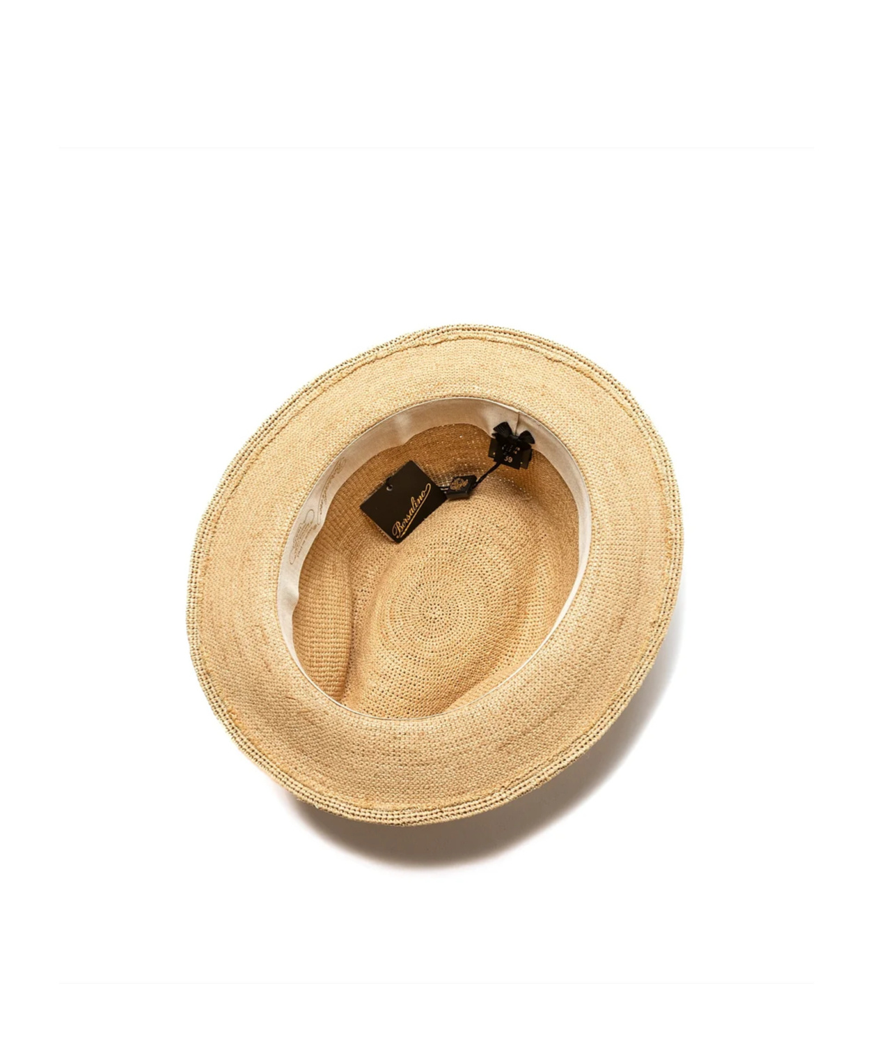 Borsalino Raffia Crochet Medium Brim Rollable