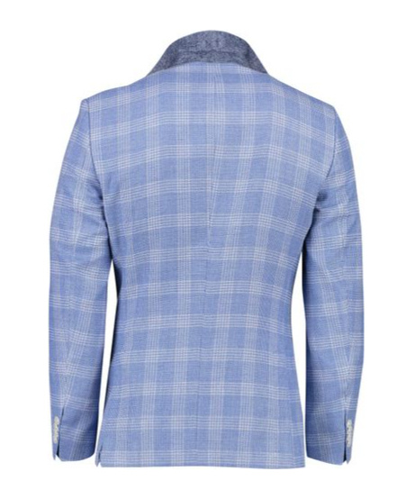 Hugo Boss Hutson Glen Check Slim Fit Sport Coat In Blue