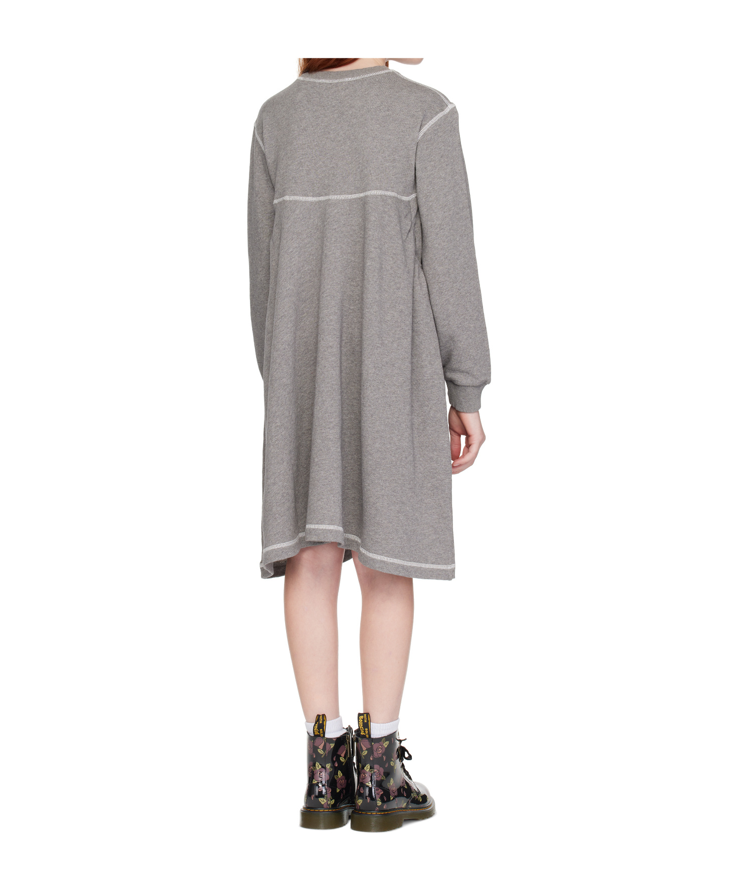 Marni Kids Gray Cotton Unbrushed Fleece Dress In Gray