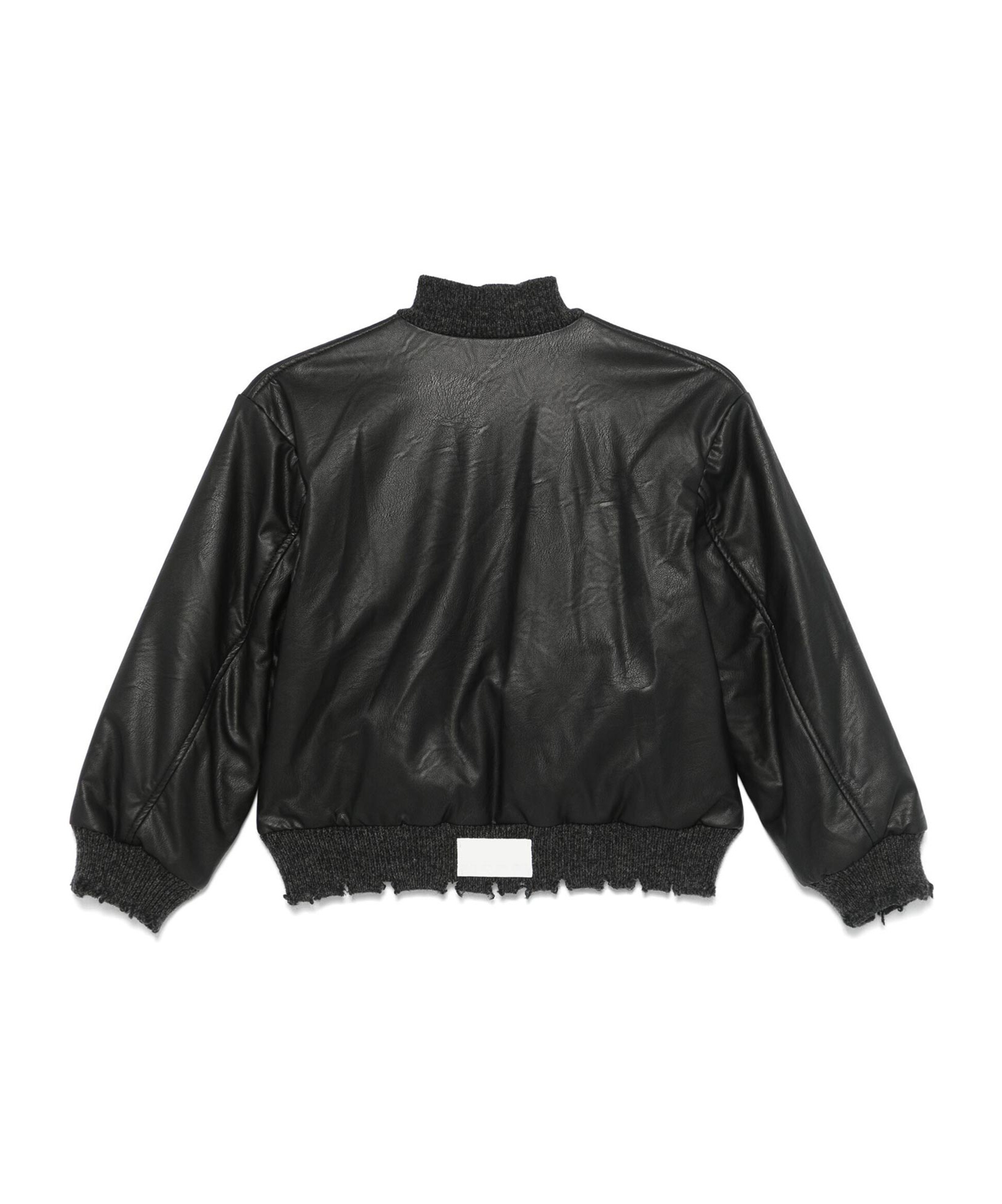 Msgm Faux-leather Jacket In Black