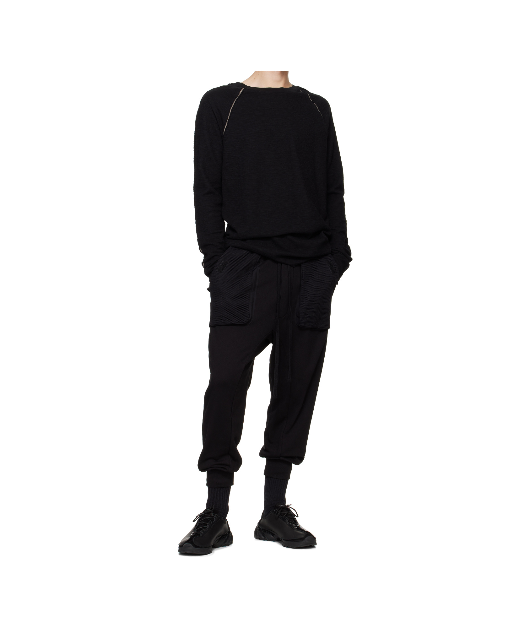 Thom Krom Tapered Drawstring Trousers In Black