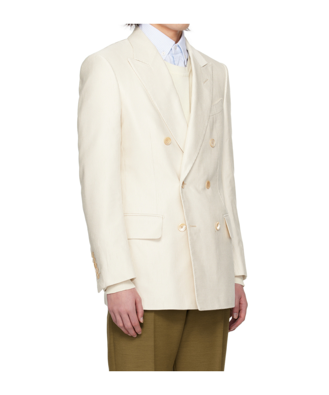 Tom Ford Double-breasted Blazer In White