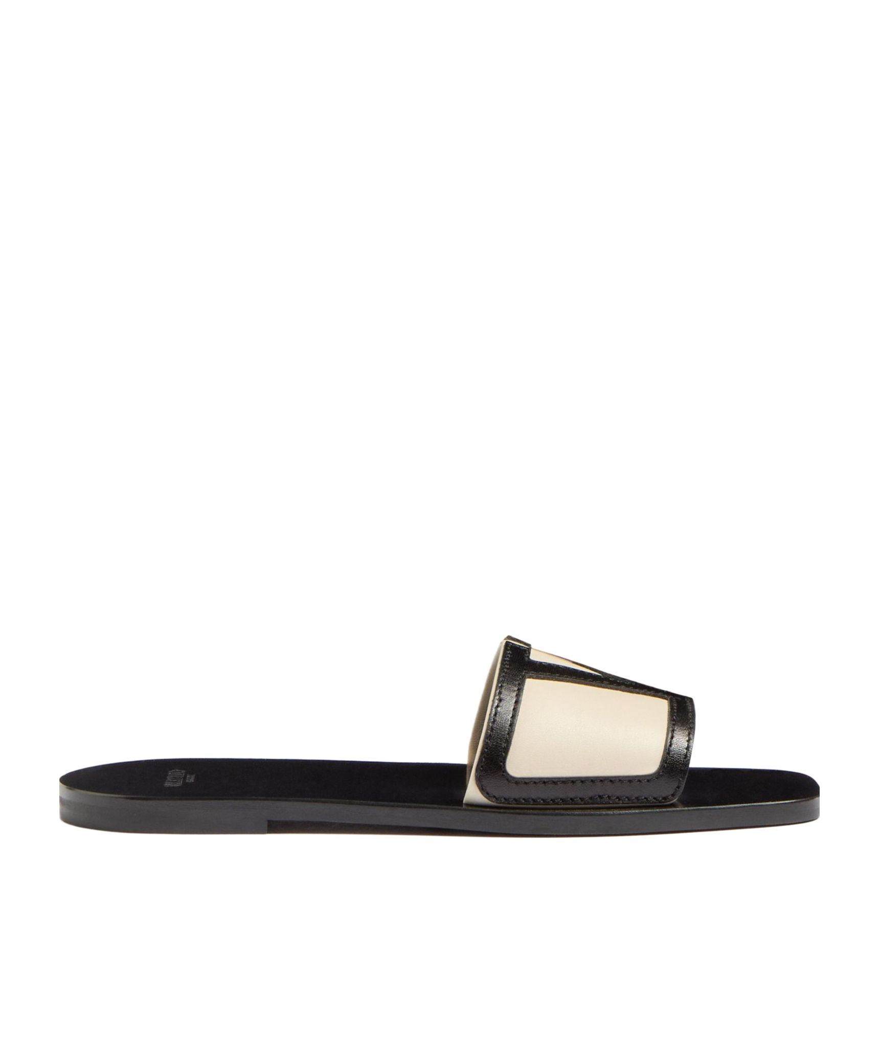 Shop Valentino Viva Superstar Slide Sandal In Nappa Leather In Black
