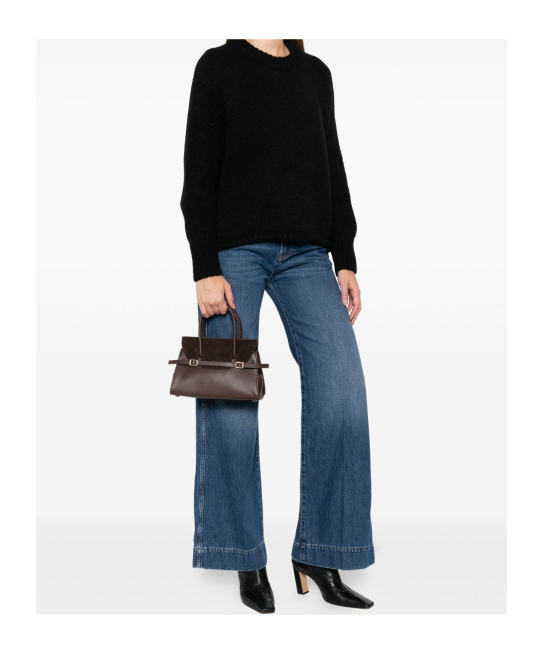 Semicouture Hayley Wide-leg Denim Jeans In Blue