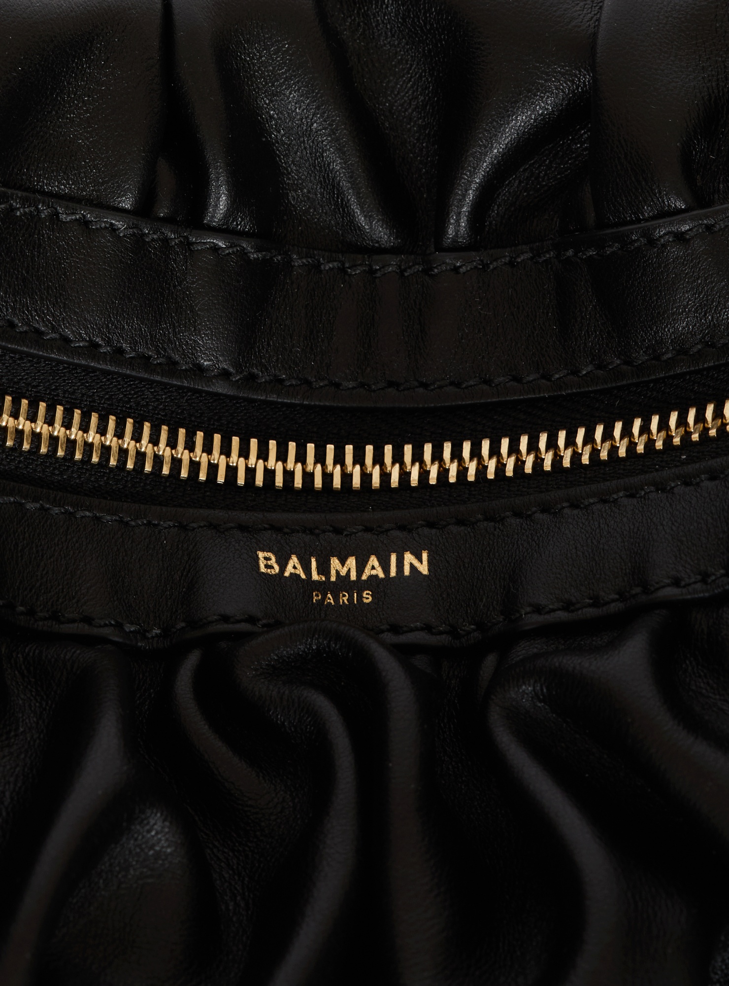 Balmain Medium Ebene Bag In Calfskin Leather In Black