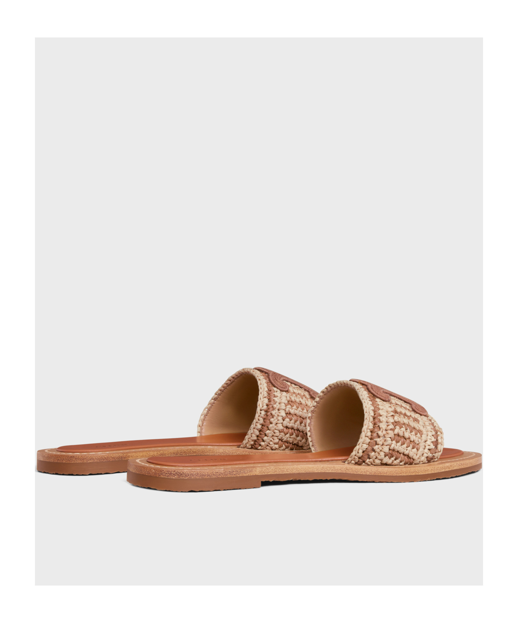 Celine Lympia Slippers In Brown