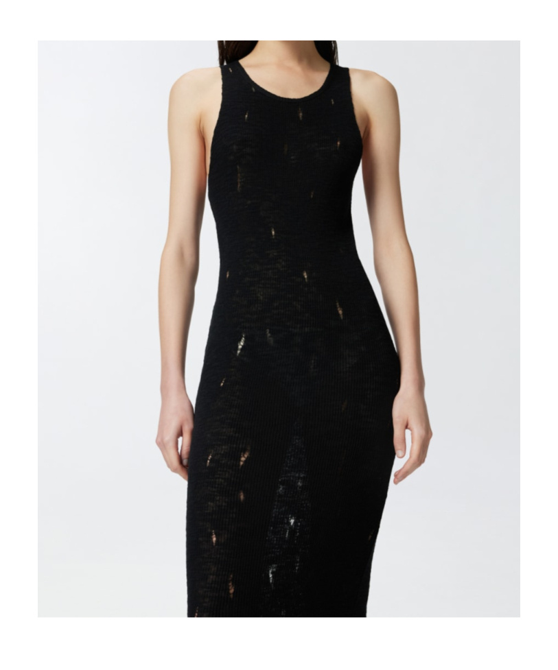 Pinko Sleeveless Midi Dress In Black