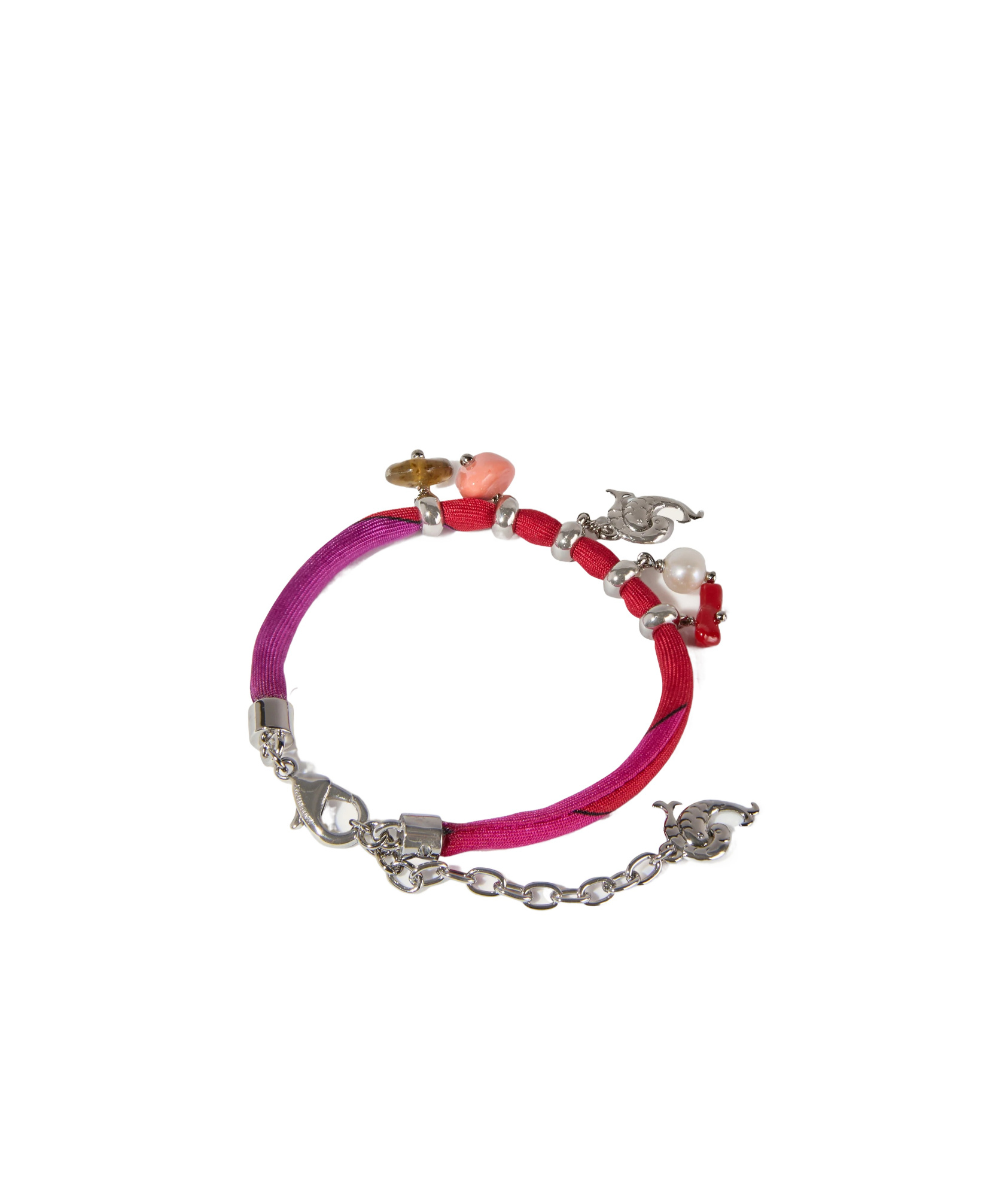 Pucci Silk Bracelet With Charms In Red