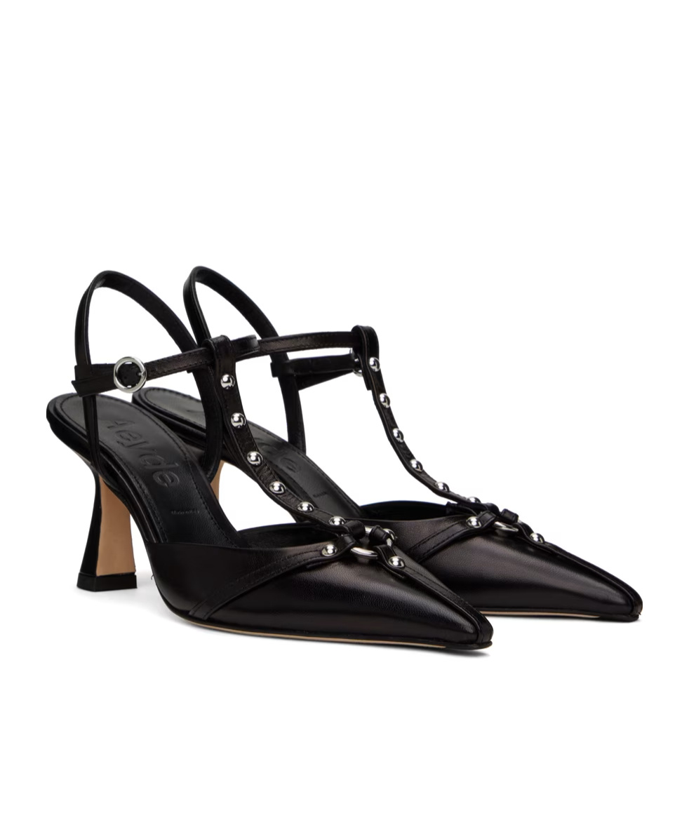 Aeyde Black Saskia Heels In Black