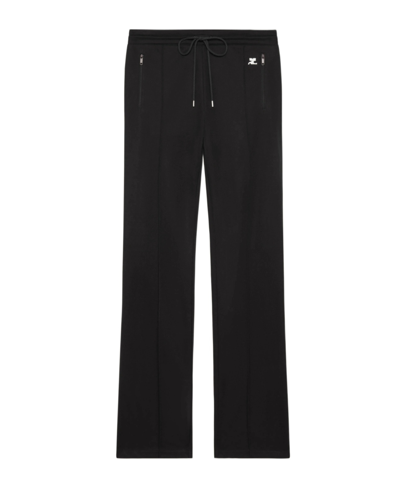 Courrèges Logo-patch Interlock Track Pants In Black