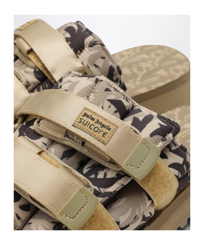 Shop Palm Angels Round Head Slippers In Gray