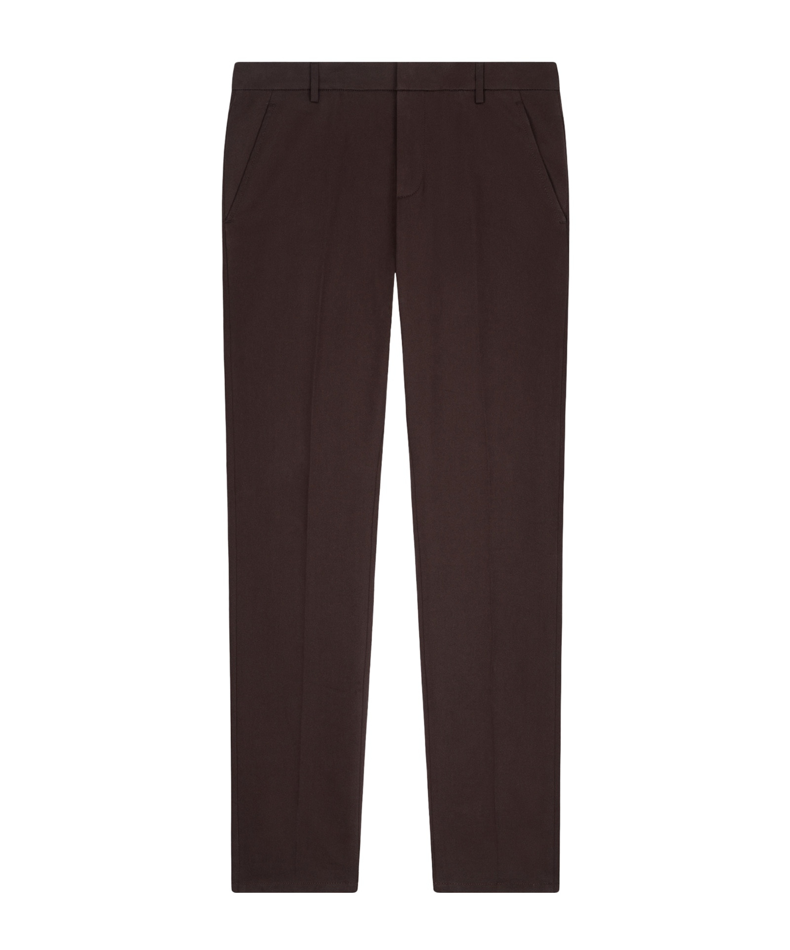Dondup Flat-front Trousers In Brown