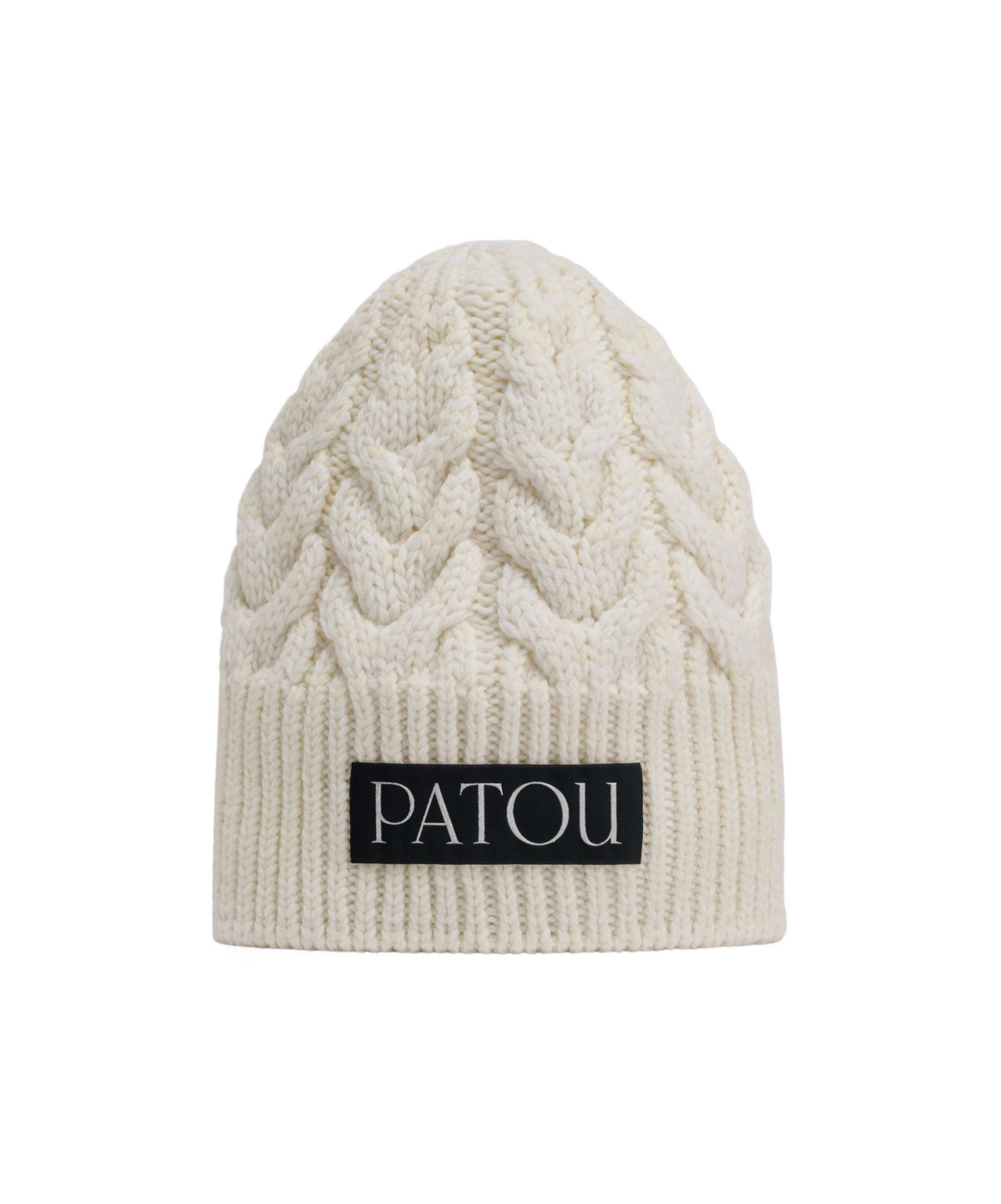 Patou Logo-patch Beanie In Nude
