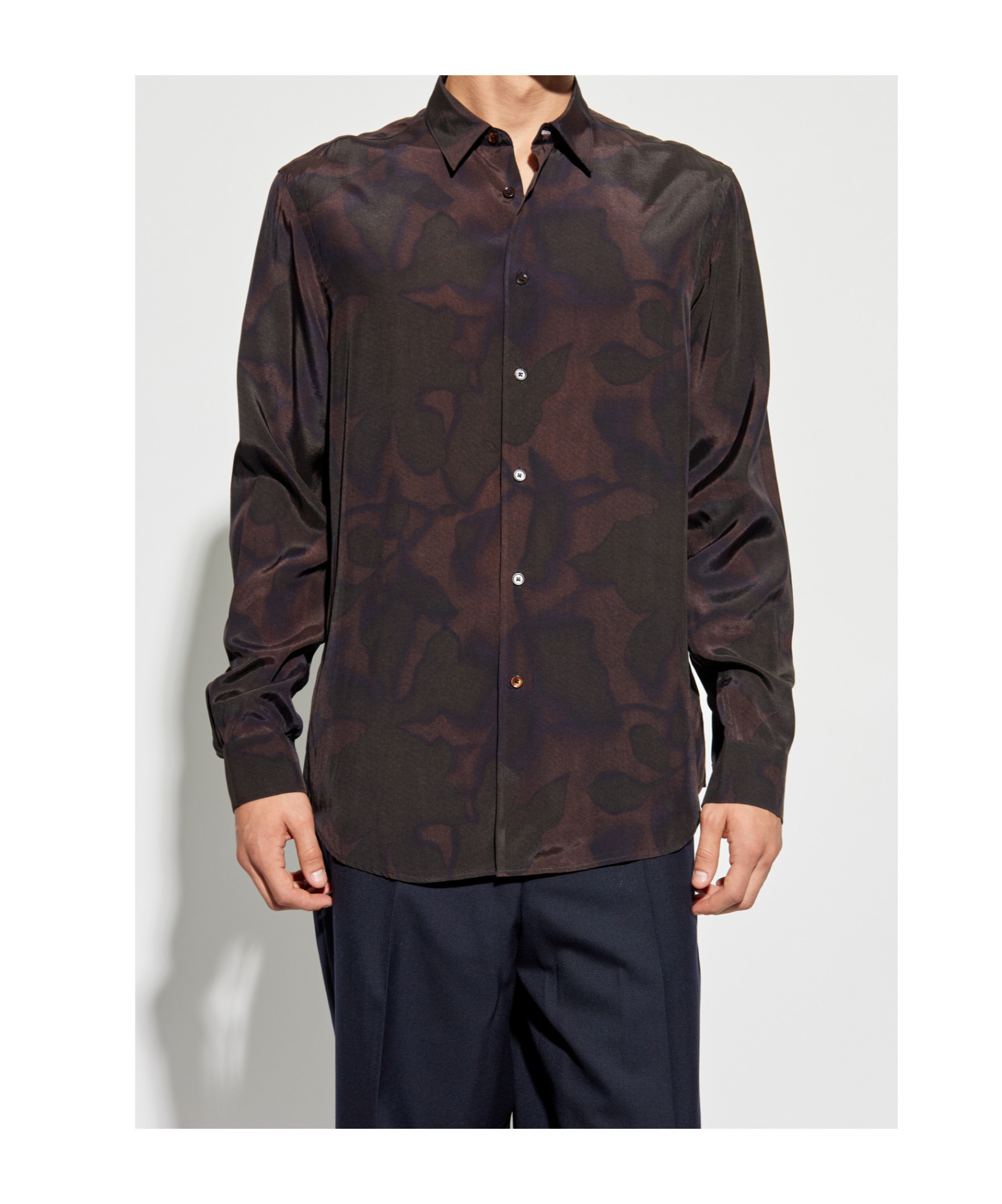 Shop Paul Smith Patterned Shirt In Black