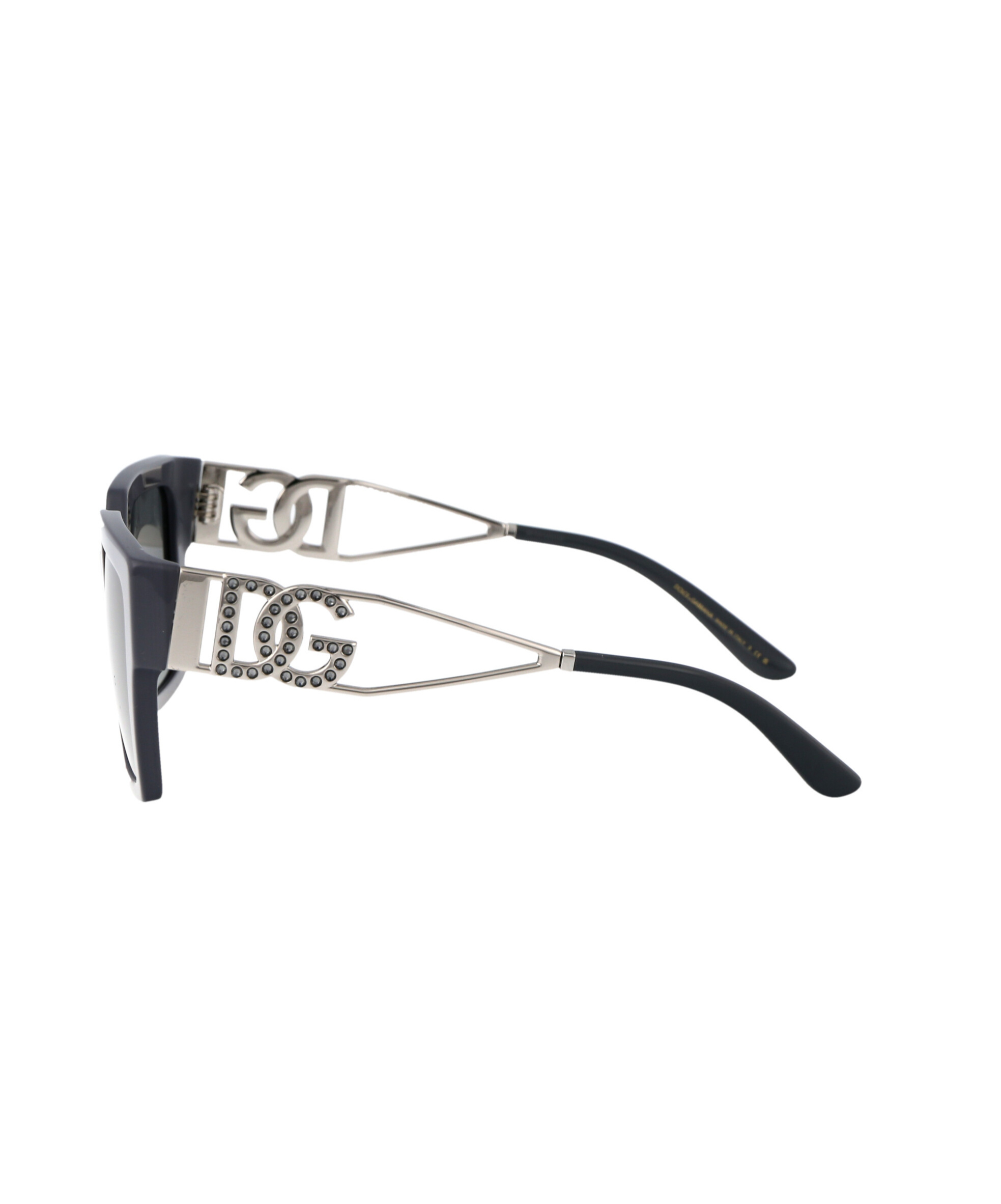 Dolce & Gabbana Crystal-embellished Square-frame Sunglasses In Black