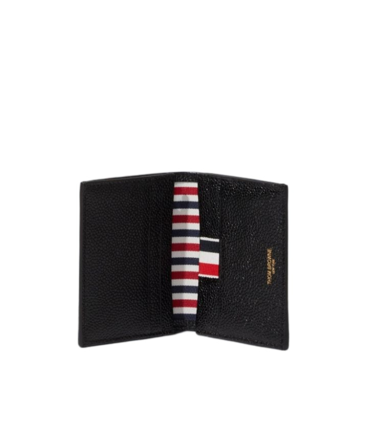 Thom Browne Man Black Wallets & Cardholders In Black