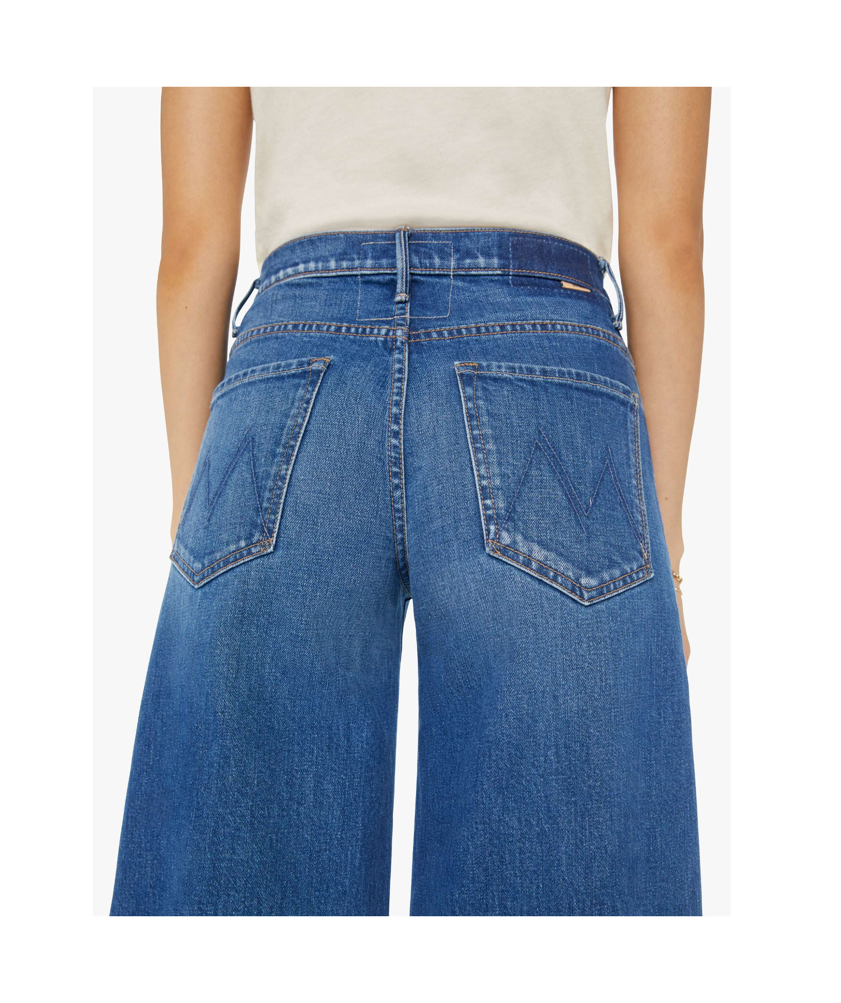 Mother Ultra-wide Leg Jeans In Blue