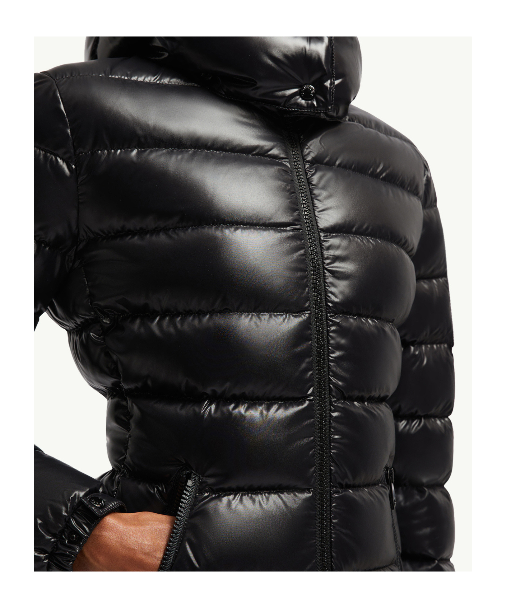 Moncler Bady Hooded Short Down Jacket In Black