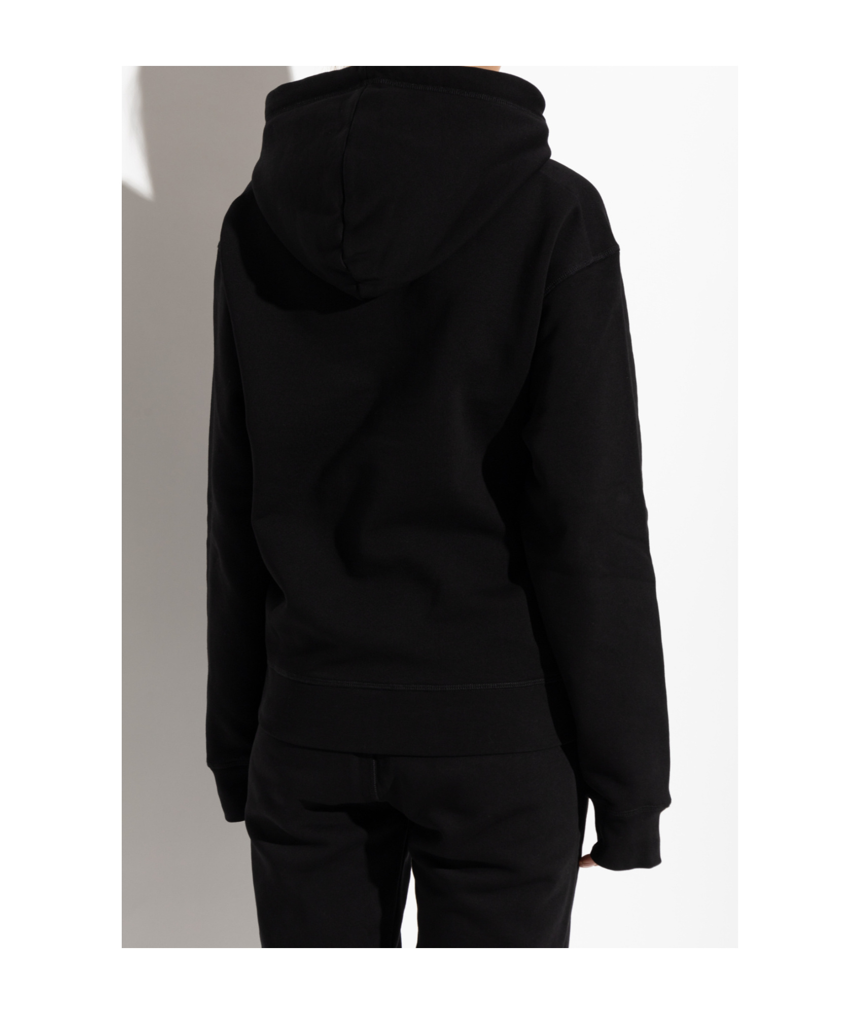 Dsquared2 Logo Printed Drawstring Hoodie In Black