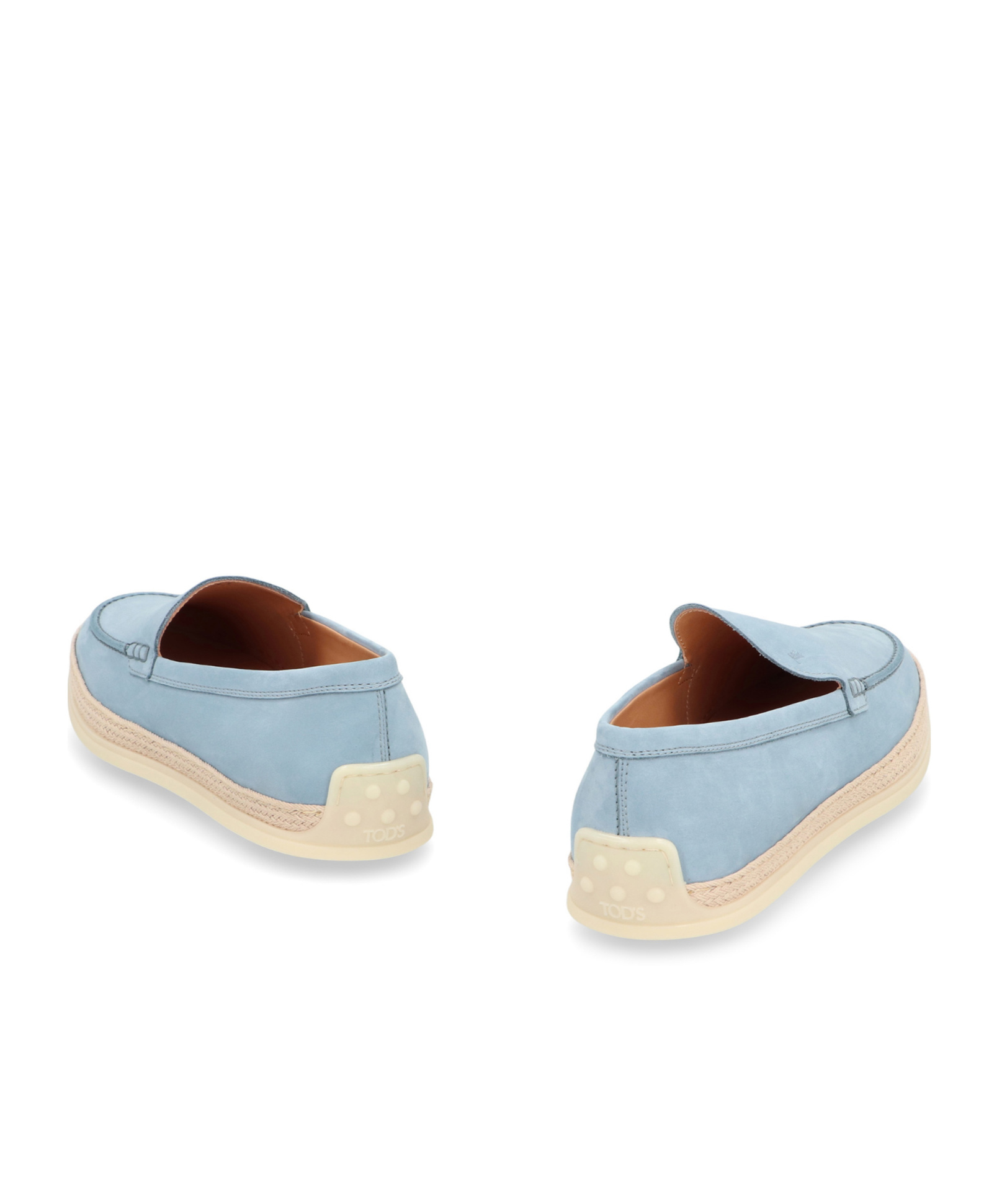 Tod's Round Toe Loafers In Blue