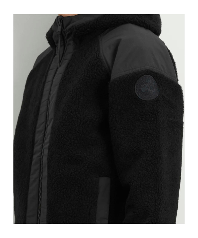 Canada Goose Alberni Reversible Ripstop And Wool-blend Fleece Hooded Jacket In Black