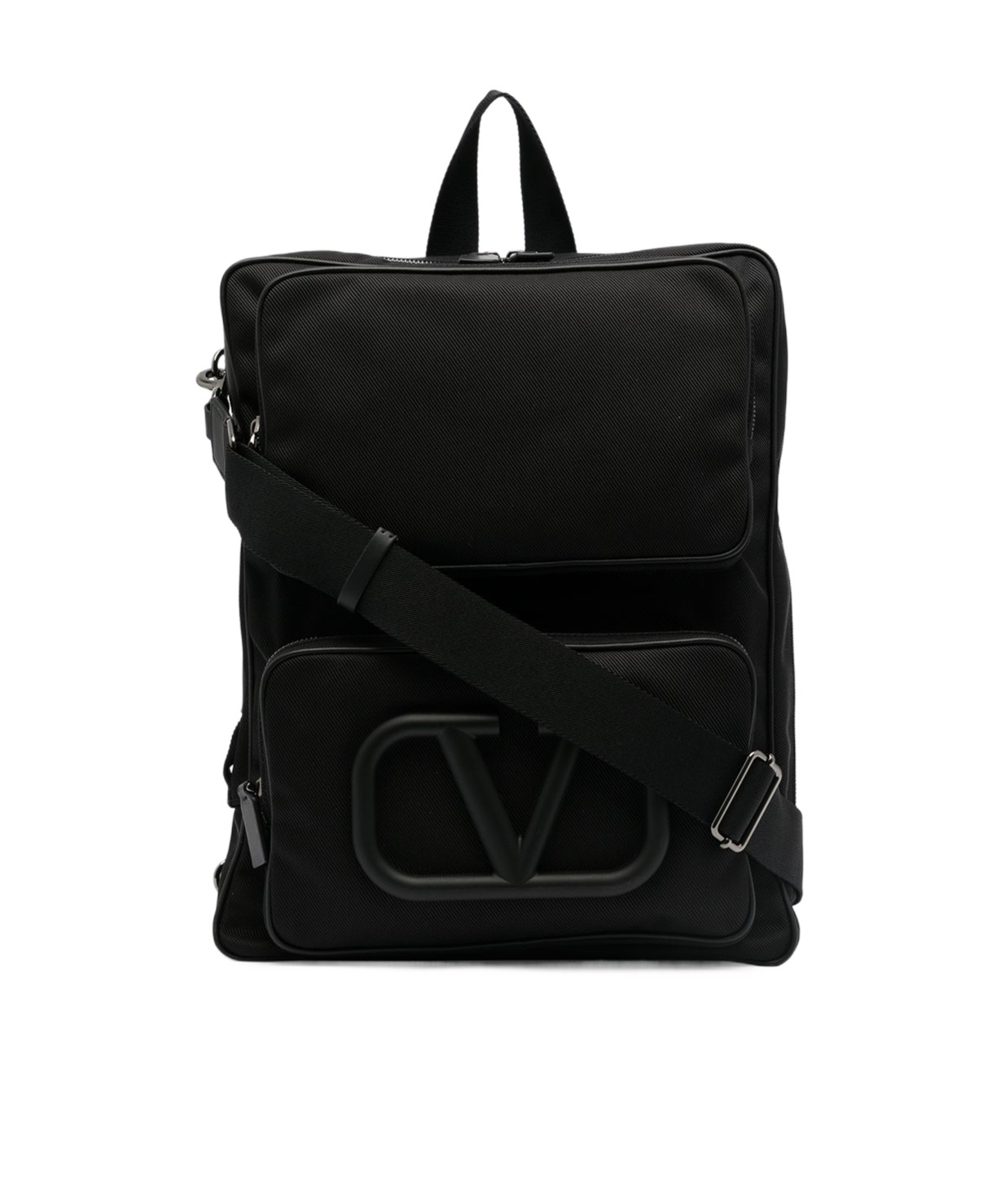 Valentino Supervee One-strap Backpack In Black
