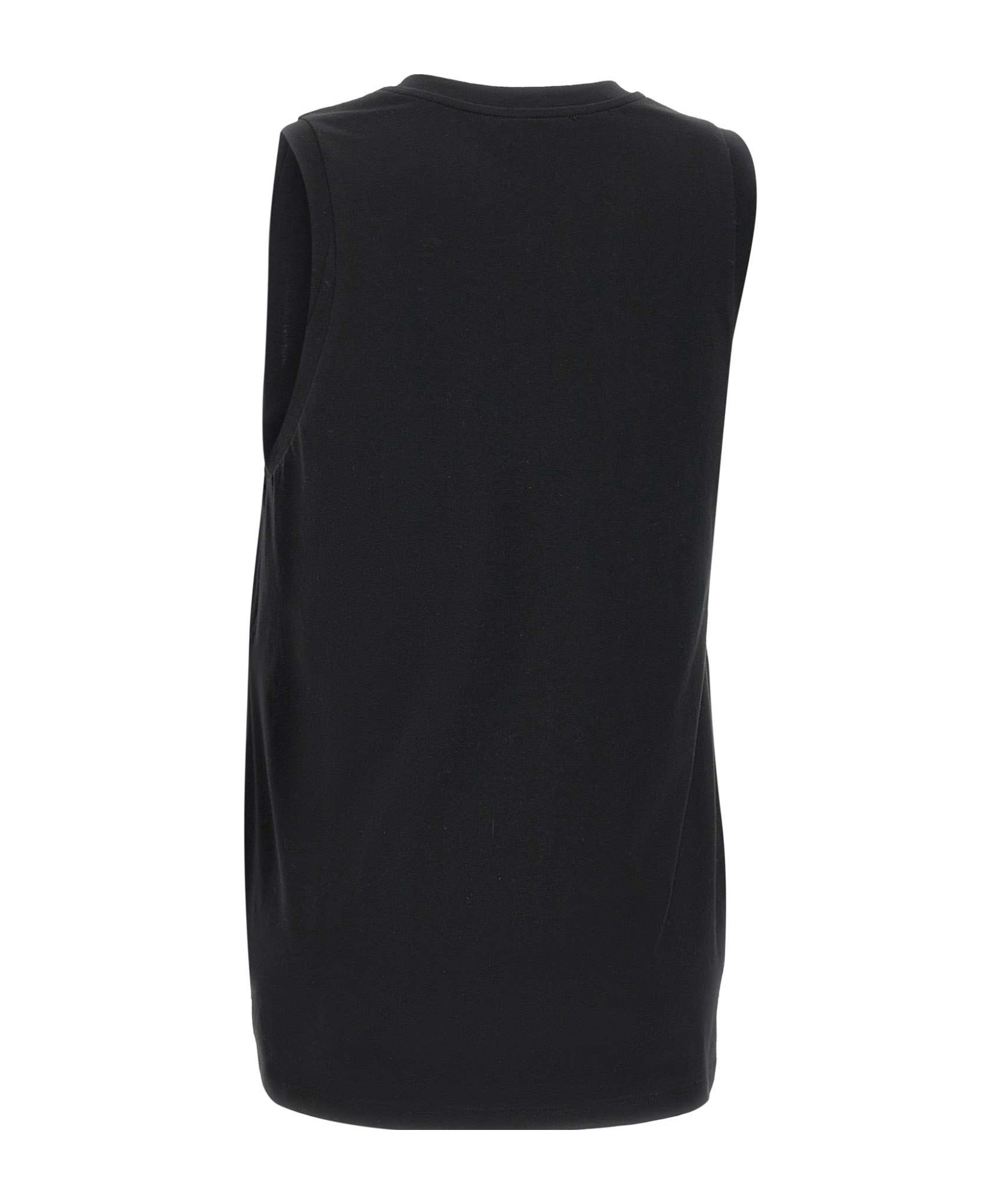 Elisabetta Franchi Sleeveless Top With Bows And Draping In Black