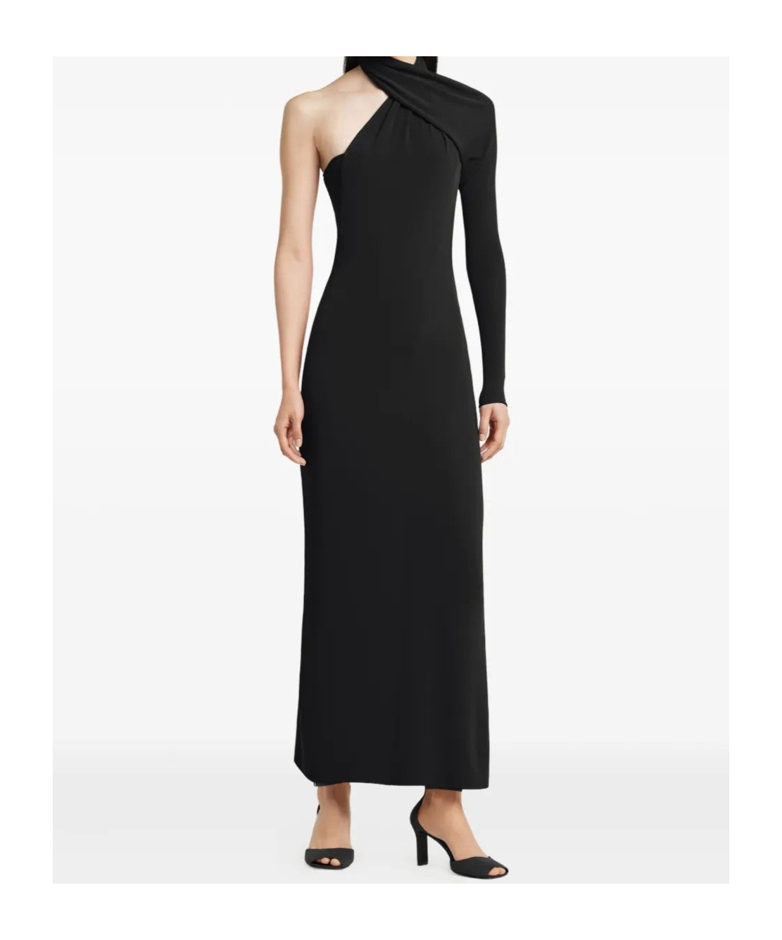 Courrèges One-shoulder Maxi Dress In Black