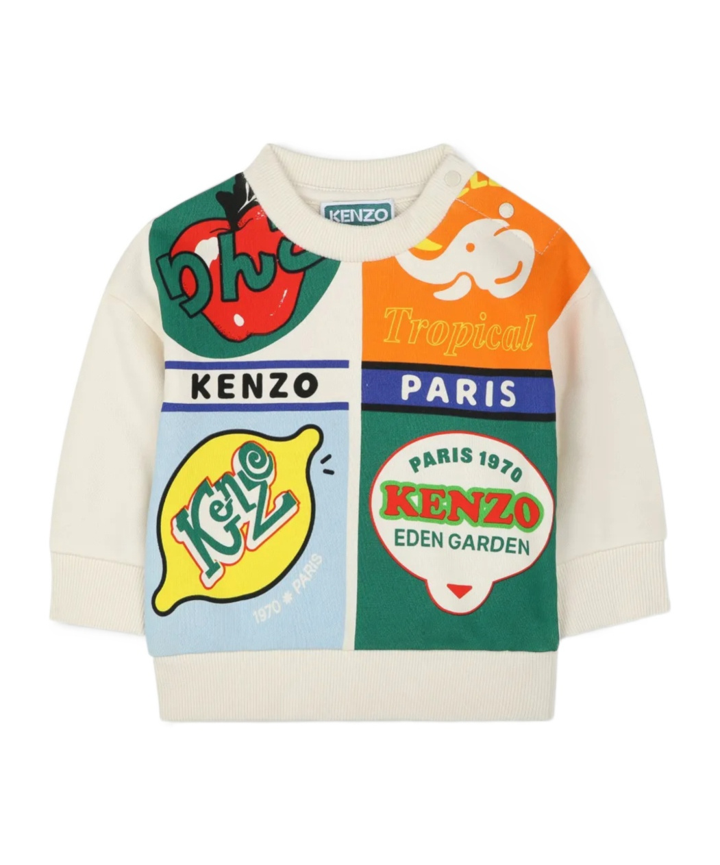 Kenzo Printed Sweatshirt In White