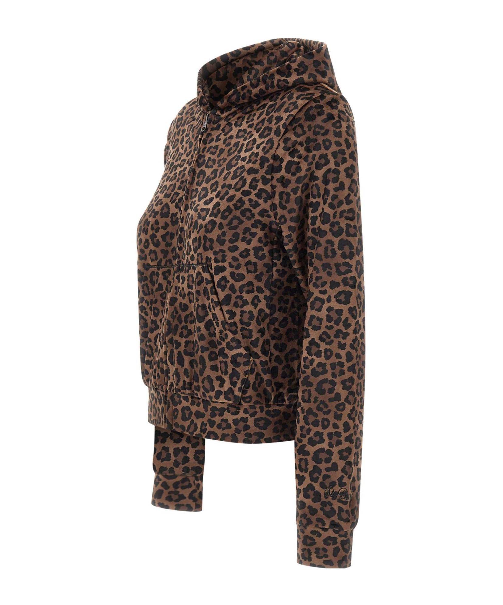 Mc2 Saint Barth Chenille Hooded Sweater In Black