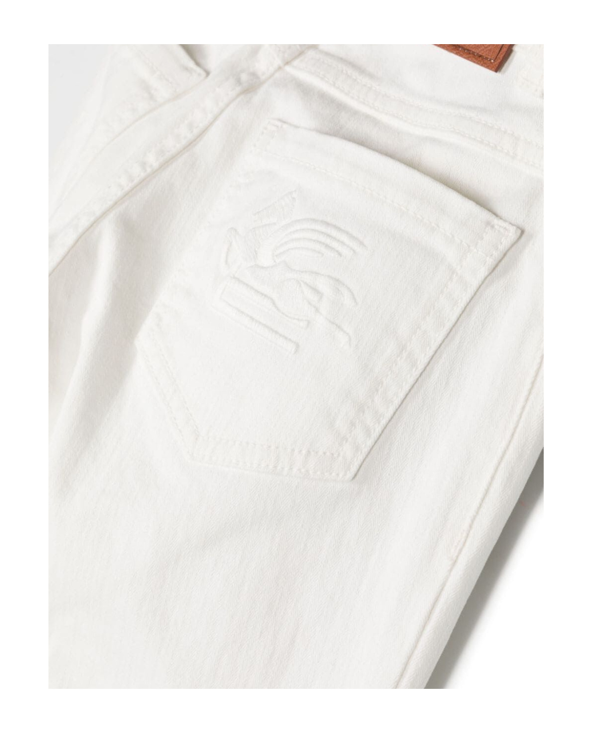 Etro Pants Kids Color Ivory In White