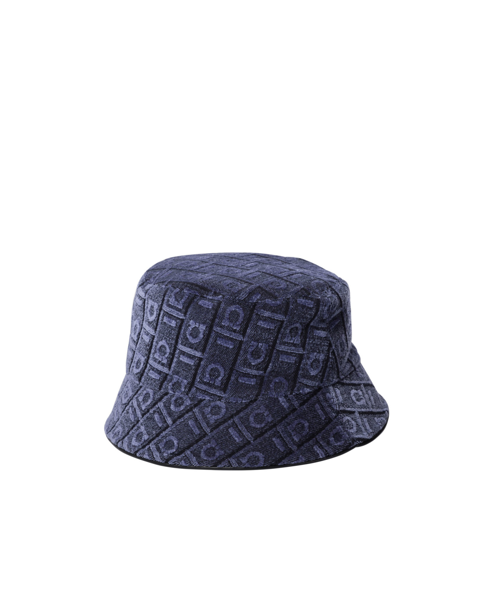 Ferragamo Logo Jacquard Cloche Hat In Blue