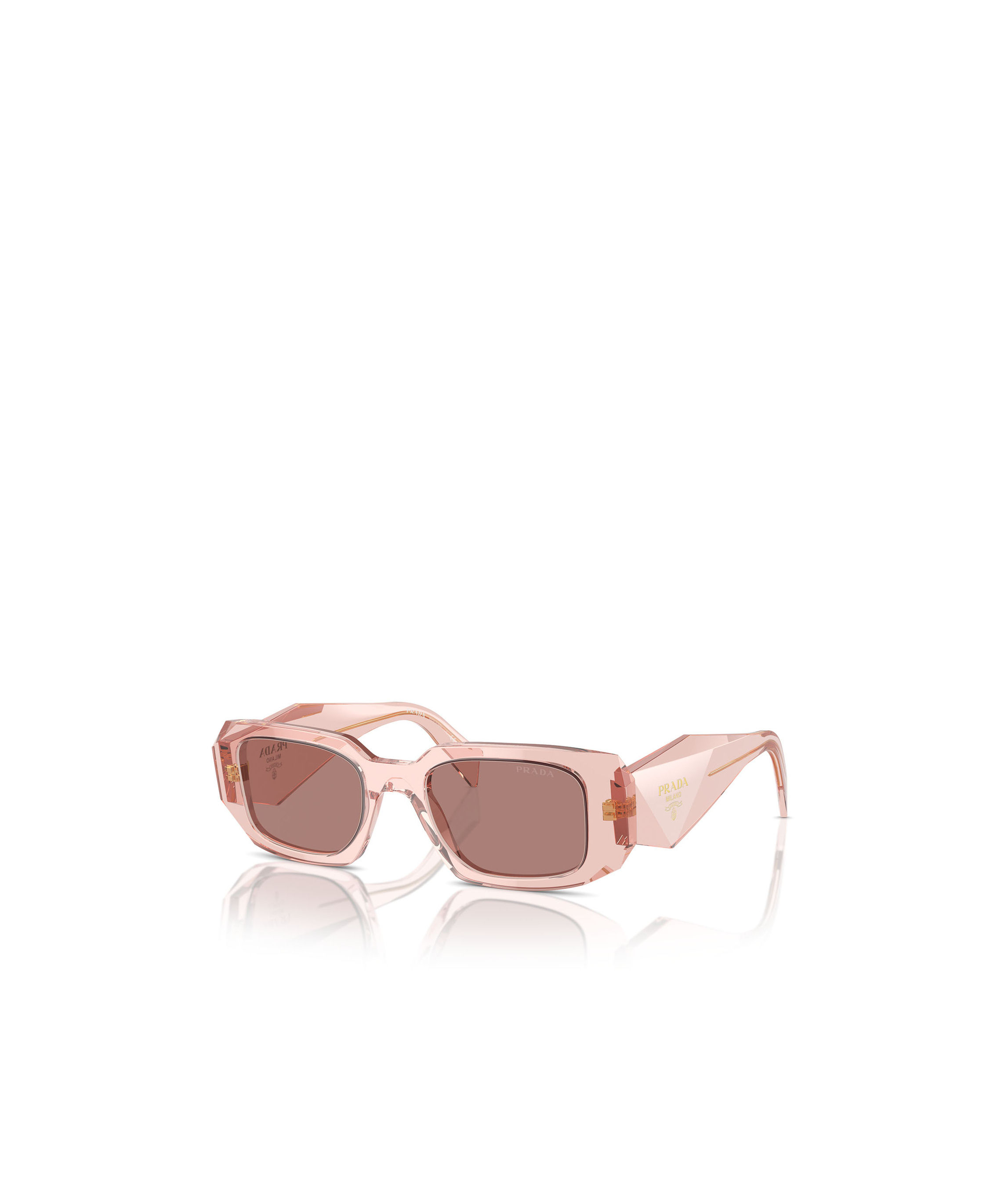 Prada Rectangle-frame Sunglasses In Nude