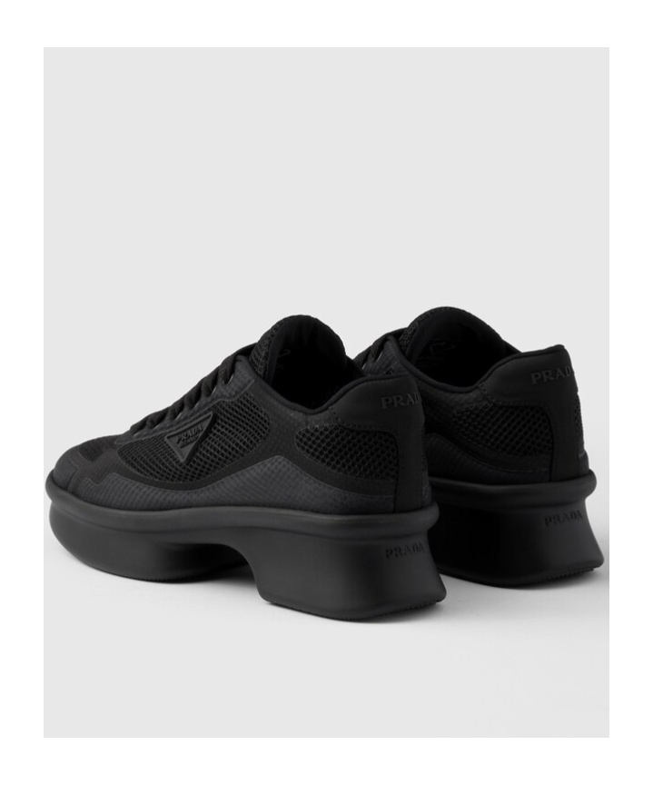 Shop Prada Re-nylon And Mesh Fabric Sneakers