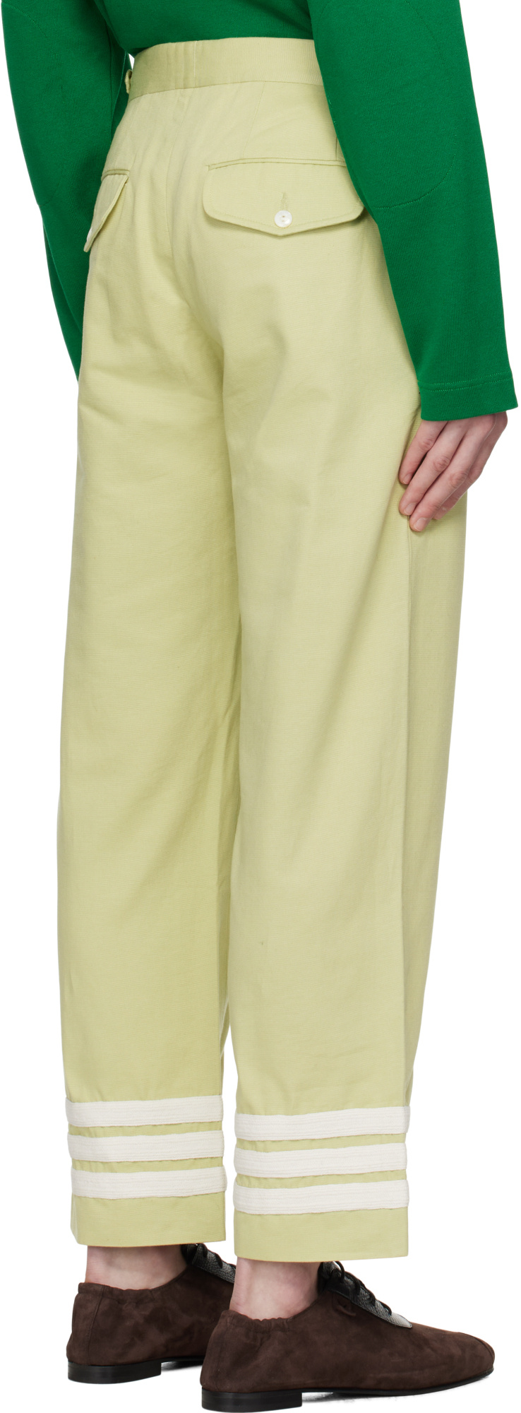 Bode Green Tri-stripe Trousers