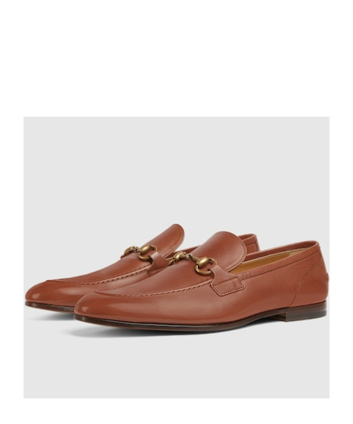 Gucci Jordaan Horse Buckle Loafers In Brown