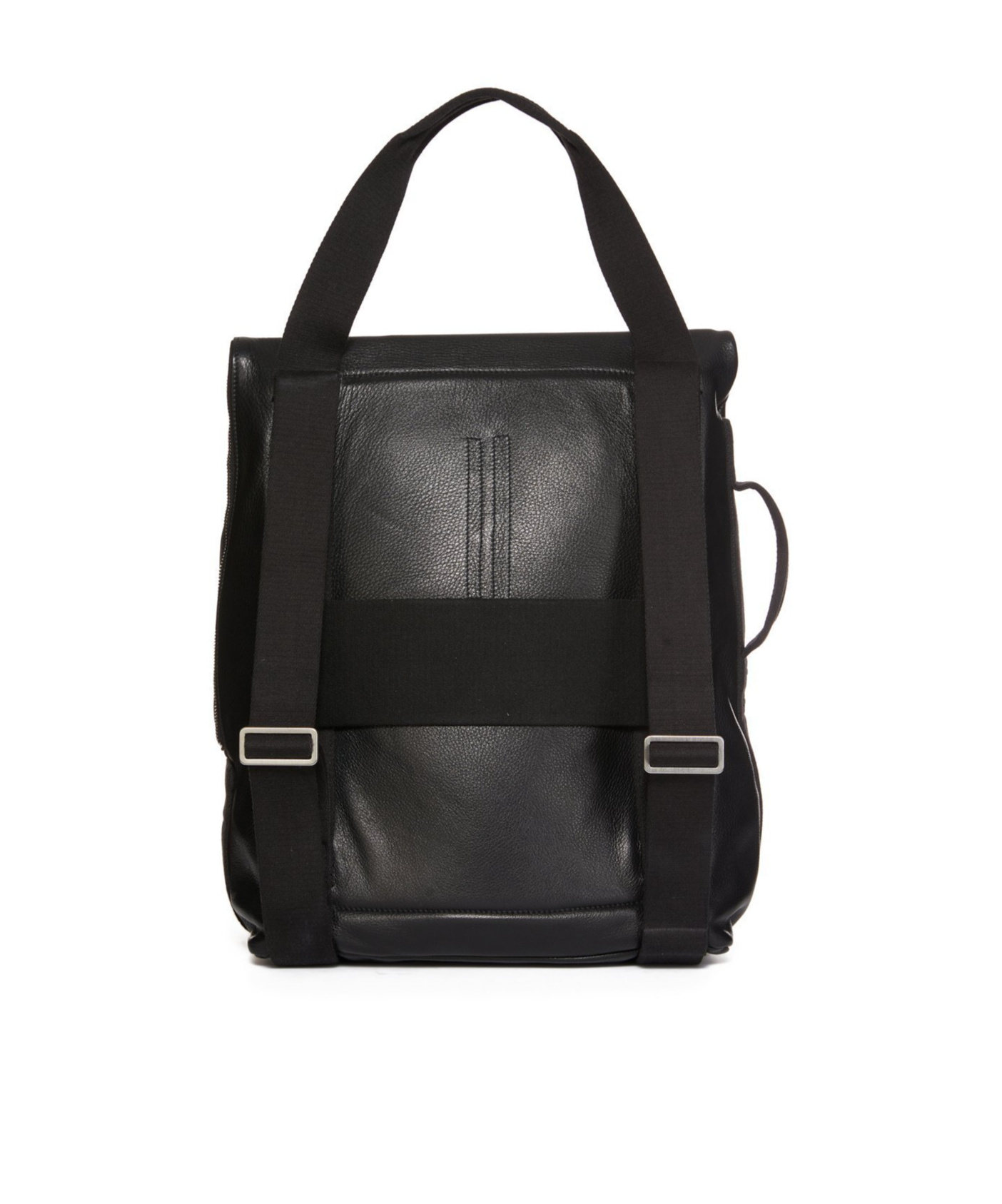 Rick Owens Flap-detail Leather Cargo Backpack In Black