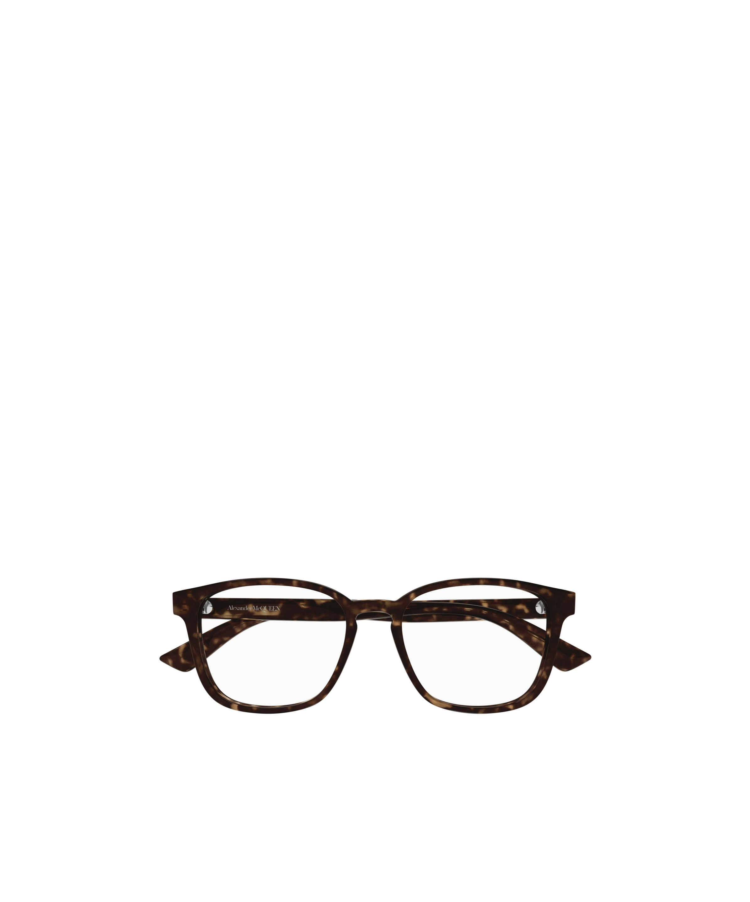 Alexander Mcqueen Eyewear Square Frame Glasses In Burgundy