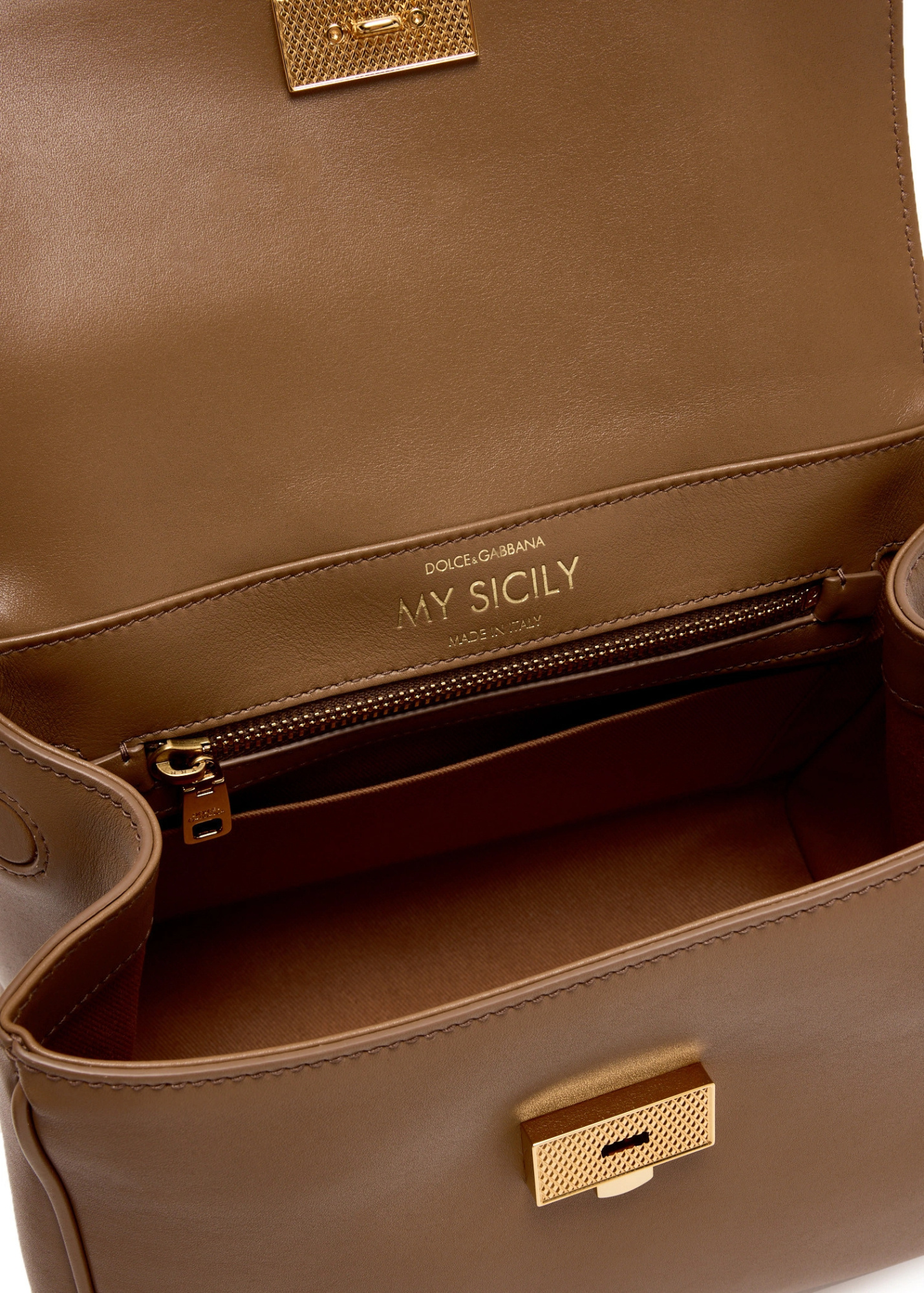 Dolce & Gabbana Sicily Tote Bag In Brown