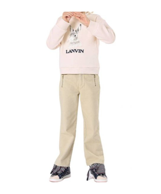 Lanvin Graphic-print Cotton Sweatshirt In Neutral