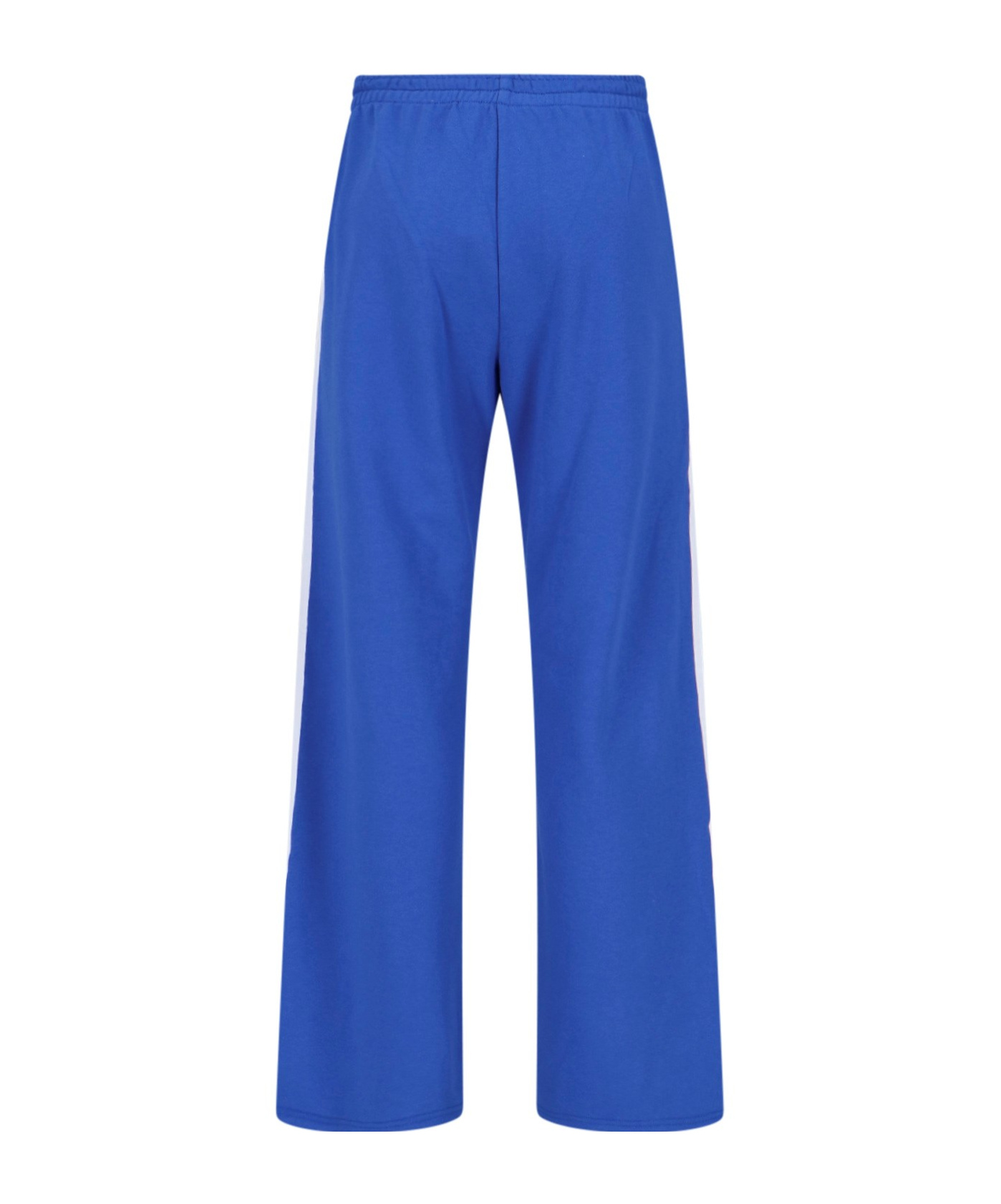 Shop P.a.r.o.s.h Side Striped Logo Casual Pants In Blue