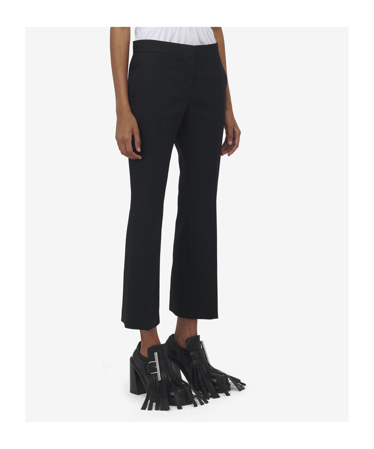 Alexander Mcqueen Alexander Mc Queen Black Wool Trousers In Black